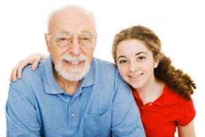 grandfather with granddaughter 